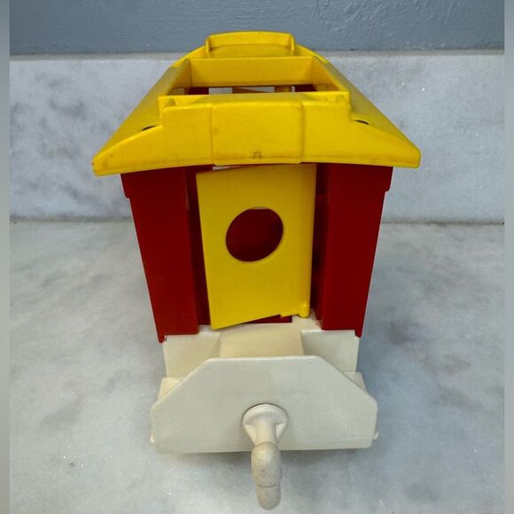 Fisher Price Little People Vintage Circus Train 991 Caboose 1973 Red Train Car - Picture 3 of 7